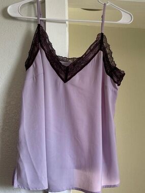 Old Navy Lavender Cami with Dark Plum Lace